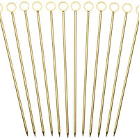 Barfly - 4.25" Gold Cocktail Pick with Circle Top - M37031GD