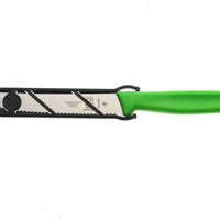 Barfly - 4.3" Green Serrated Rounded Tip Paring Bar Knife With Guard - M33932GRB