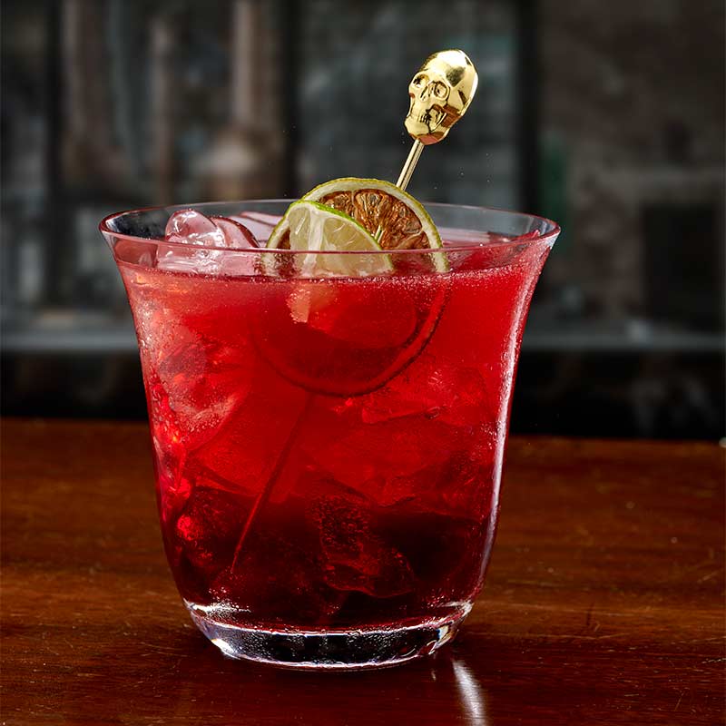 Barfly - 4.37" Gold Cocktail Pick with Skull Top - M37064GD