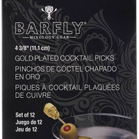 Barfly - 4.37" Gold Cocktail Pick with Skull Top - M37064GD