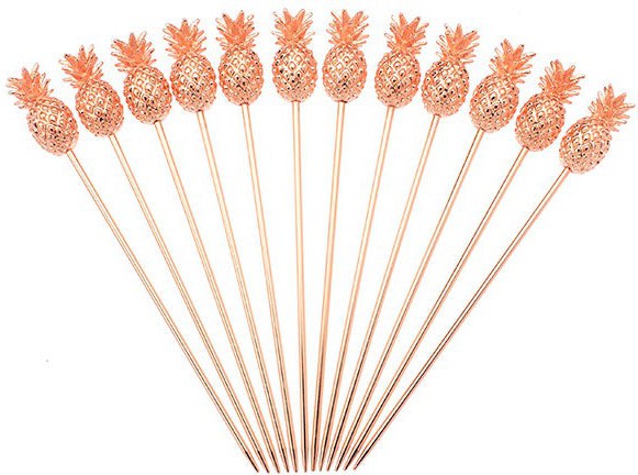 Barfly - 4.4" Copper Cocktail Pick with Pineapple Top - M37181CP