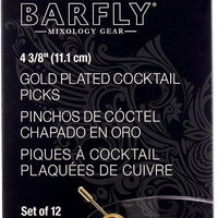 Barfly - 4.4" Gold Cocktail Pick with Grove Top - M37030GD