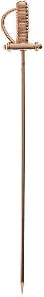 Barfly - 4.62" Copper-Plated Stainless Steel Sword Top Cocktail Pick - M37065CP