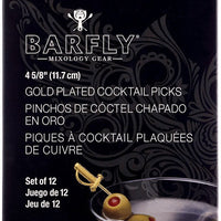 Barfly - 4.62" Gold Cocktail Pick With Sword Top - M37065GD