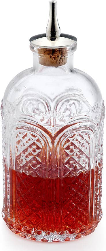 Barfly - 5.1" Retro Design Glass Bitters Bottle - M37188
