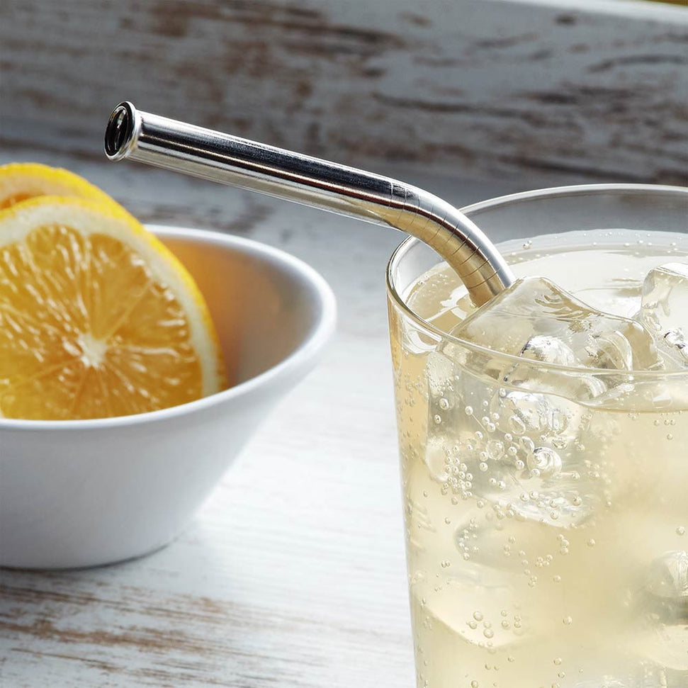 Barfly - 6.5" Stainless Steel Reusable Bent Straw - M37117