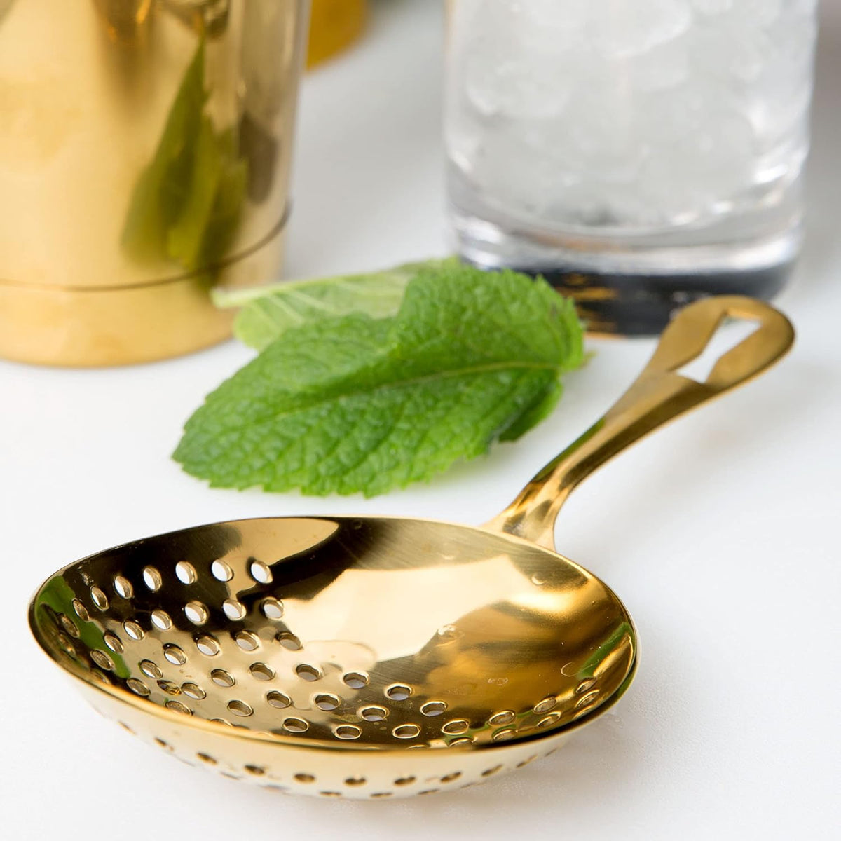 Barfly - 6.5"Gold Plated Julep Strainer - M37028GD