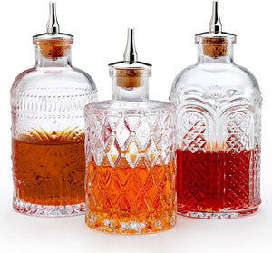 Barfly - 6.8 Oz Design Glass Bitters Bottle Set of 3 - M37186/M37187/M37188 - M37195