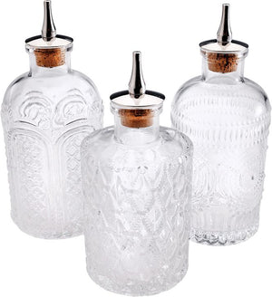 Barfly - 6.8 Oz Design Glass Bitters Bottle Set of 3 - M37186/M37187/M37188 - M37195