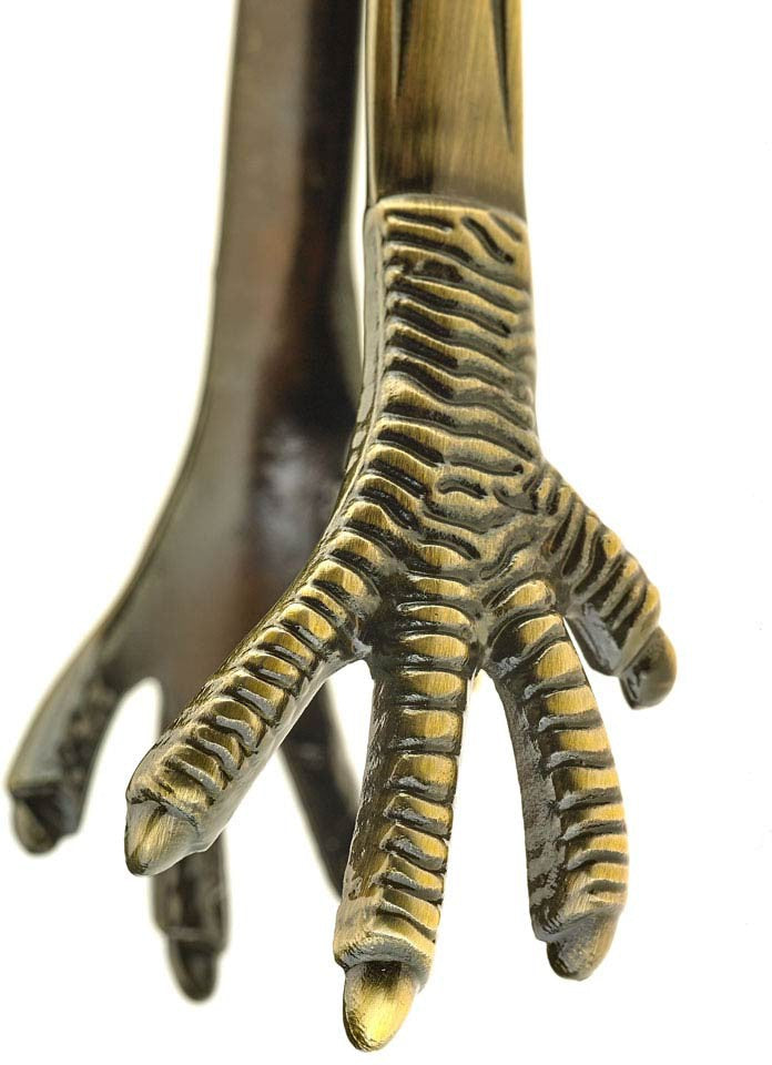 Barfly - 7.87" Antique Brass Talon Design Ice Tongs - M37066