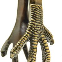 Barfly - 7.87" Antique Brass Talon Design Ice Tongs - M37066