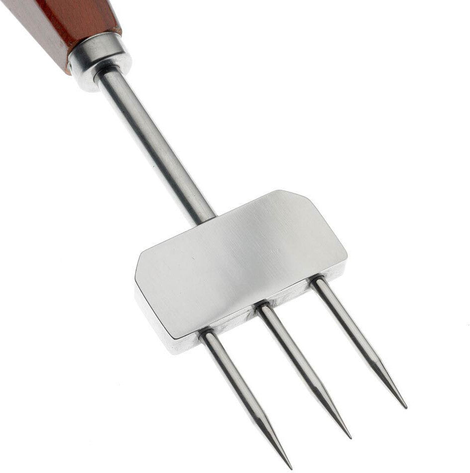 Barfly - 8" Stainless Steel 3-Prong Deluxe Ice Chipper With Wood Handle - M37062