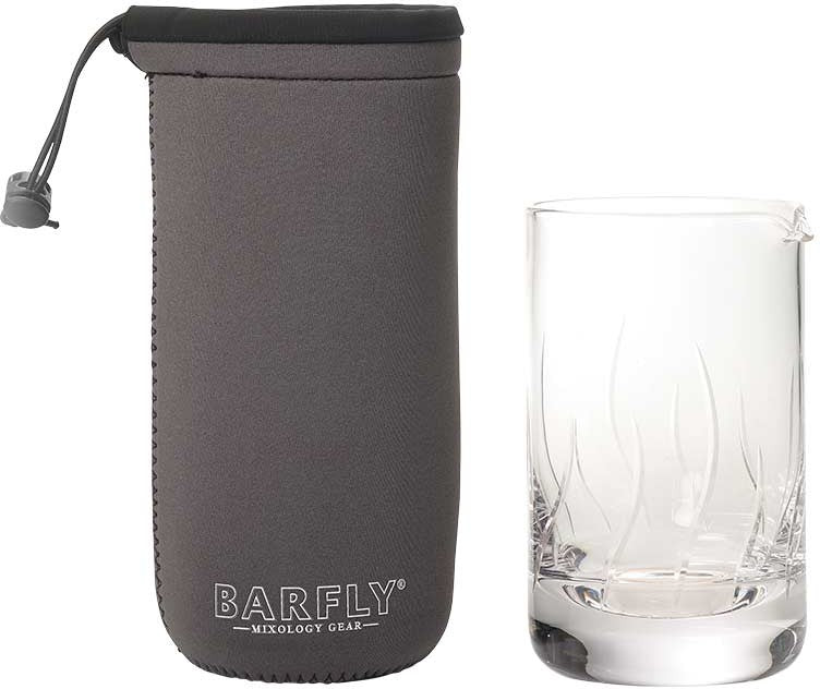 Barfly - 8" x 5.25" Grey Protective Sleeve for 500 ml & 550 ml Mixing Glasses - M37183