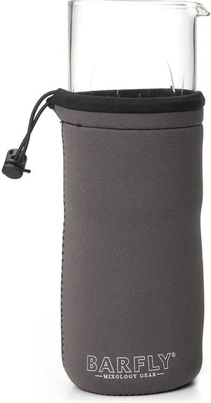 Barfly - 8" x 5.25" Grey Protective Sleeve for 500 ml & 550 ml Mixing Glasses - M37183