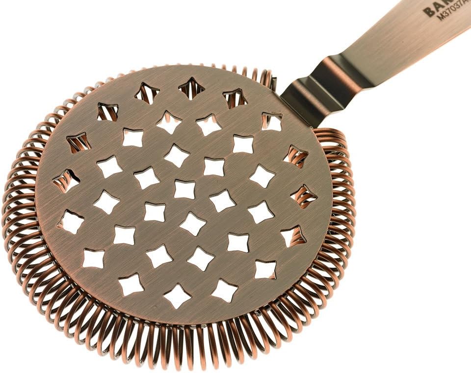 Barfly - Antique Copper Classic Hawthorne Spring Bar Strainer - M37037ACP