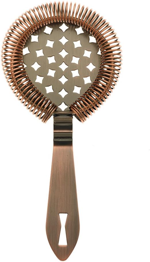 Barfly - Antique Copper Classic Hawthorne Spring Bar Strainer - M37037ACP