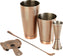 Barfly - Antique Copper Diamond Lattice Basic Cocktail Shaker, Pack Of 4 - M37206ACP