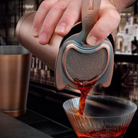 Barfly - Antique Copper Fine Mesh Spring Strainer - M37185ACP