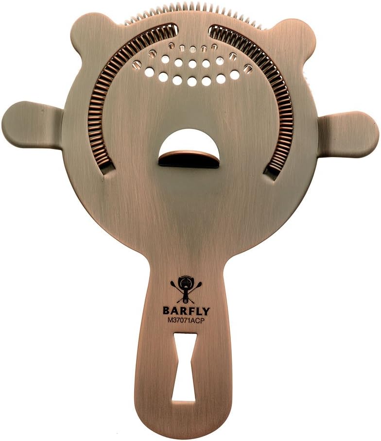 Barfly - Antique Copper Heavy-Duty 4 Prong Spring Bar Strainer - M37071ACP