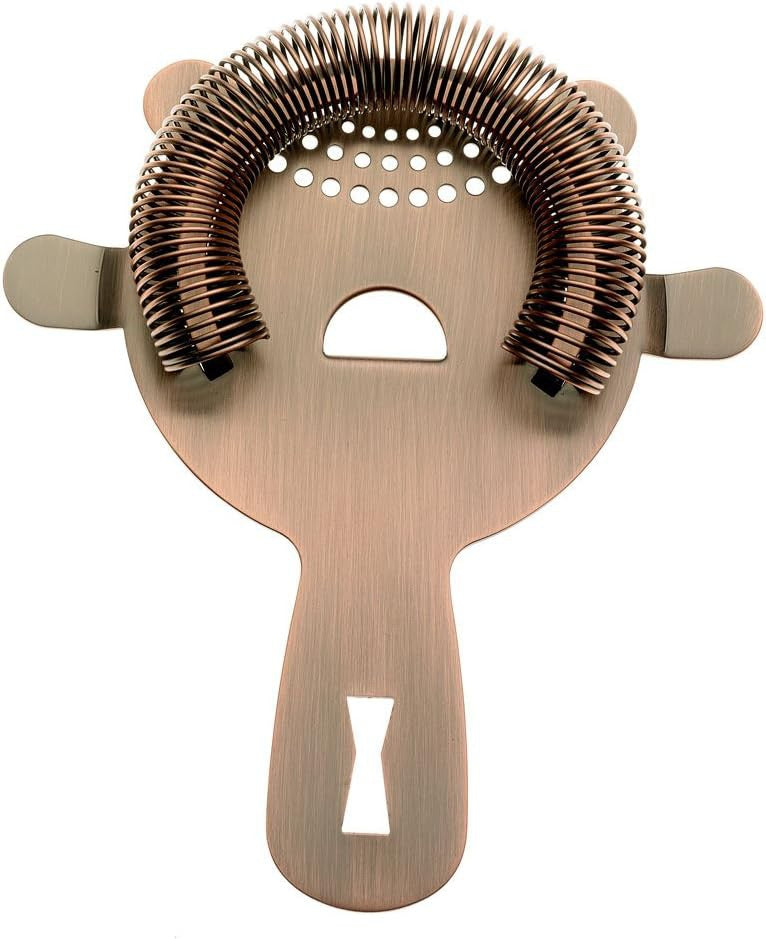Barfly - Antique Copper Heavy-Duty 4 Prong Spring Bar Strainer - M37071ACP