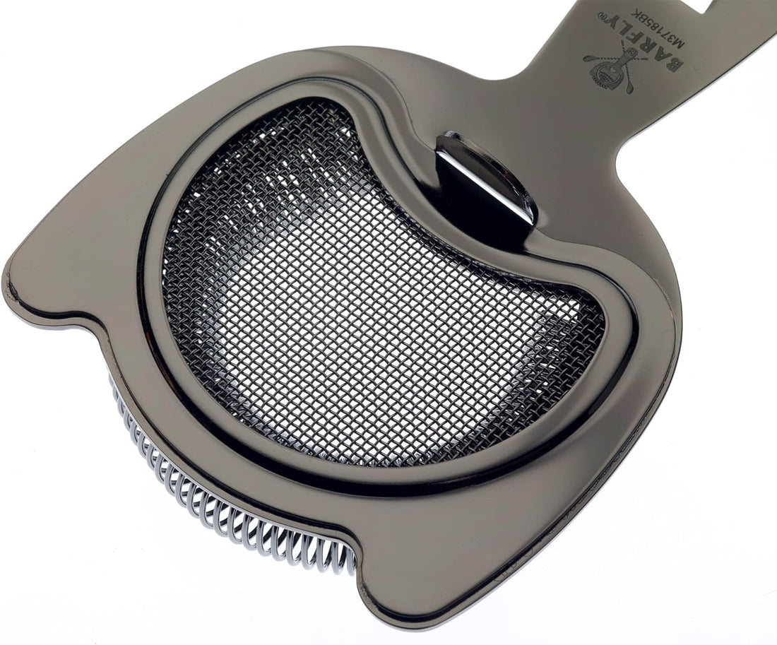 Barfly - Black Fine Mesh Spring Strainer - M37185BK