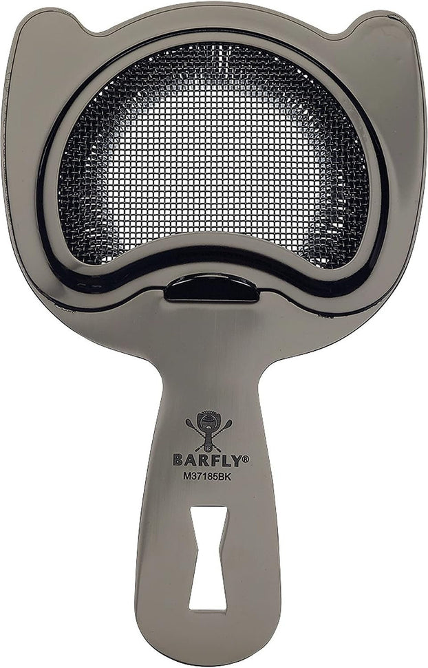 Barfly - Black Fine Mesh Spring Strainer - M37185BK