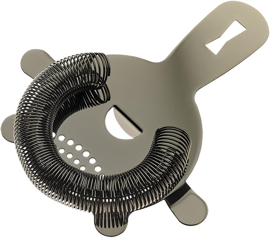 Barfly - Black Heavy-Duty 4 Prong Spring Bar Strainer - M37071BK