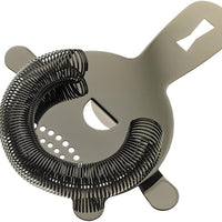 Barfly - Black Heavy-Duty 4 Prong Spring Bar Strainer - M37071BK