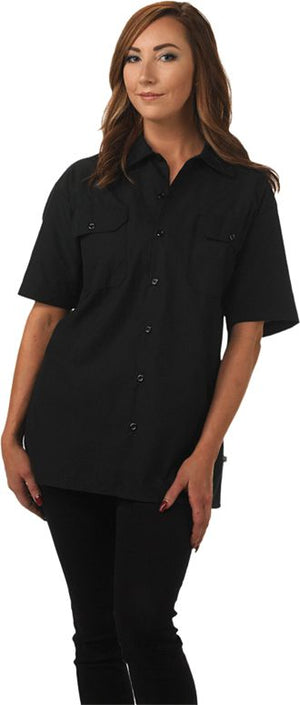 Barfly - Black Metro Edge Customizable Short Sleeve Brewer Shirt - M60250BK