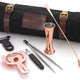 Barfly - Copper Plated Essential 7-Piece Cocktail Kit with Roll Bag - M37100CP