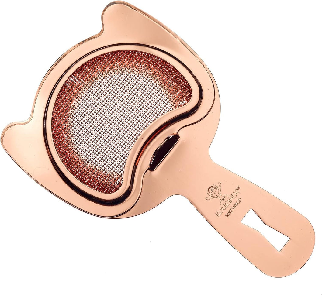 Barfly - Copper Plated Fine Mesh Spring Strainer - M37185CP