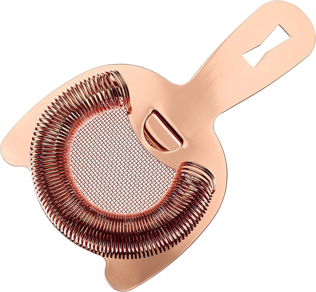 Barfly - Copper Plated Fine Mesh Spring Strainer - M37185CP