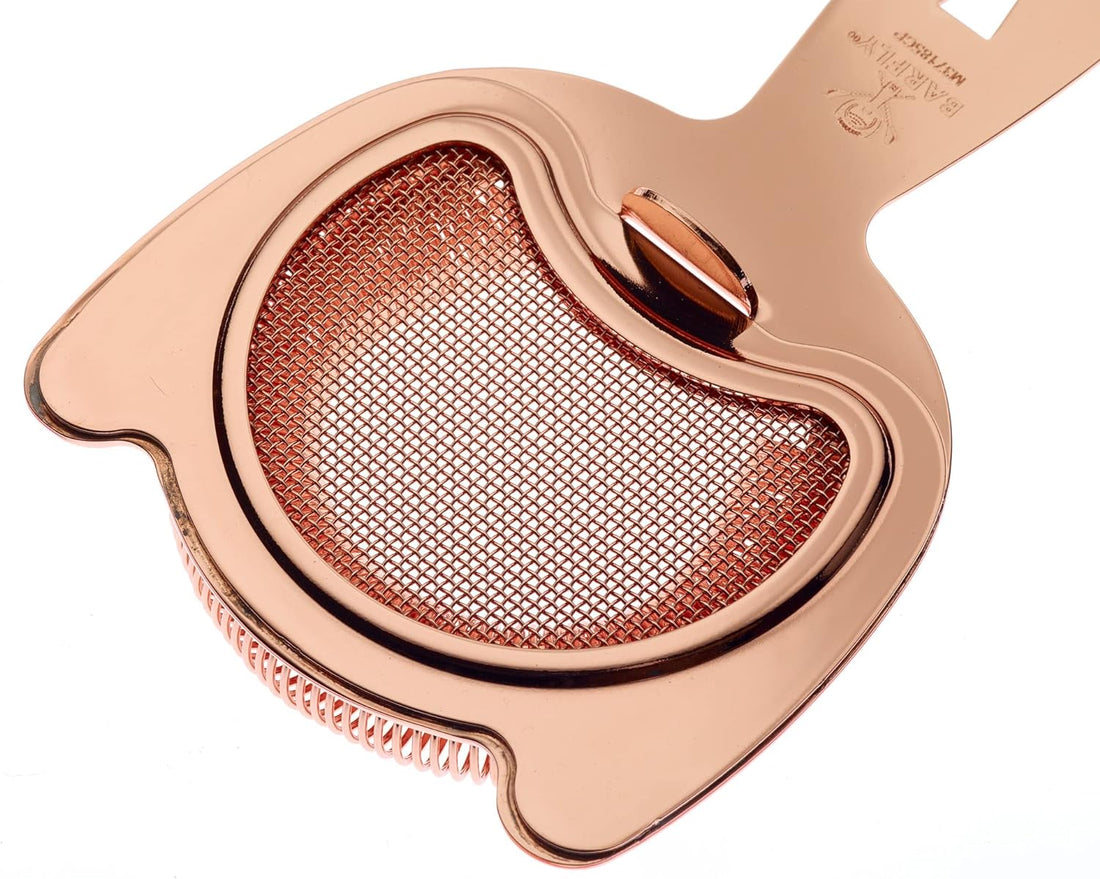 Barfly - Copper Plated Fine Mesh Spring Strainer - M37185CP