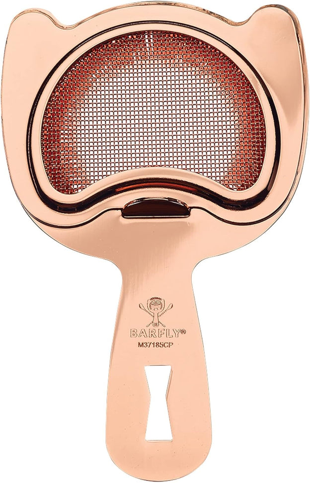 Barfly - Copper Plated Fine Mesh Spring Strainer - M37185CP