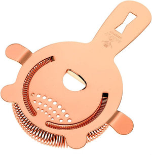 Barfly - Copper Plated Heavy-Duty 4 Prong Spring Bar Strainer - M37071CP
