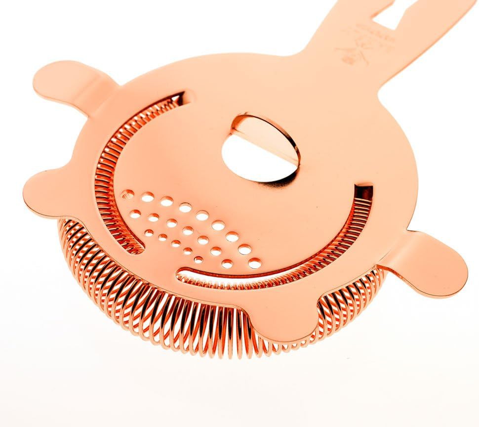 Barfly - Copper Plated Heavy-Duty 4 Prong Spring Bar Strainer - M37071CP