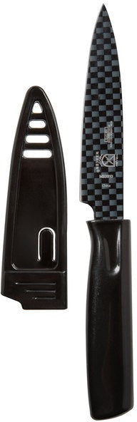 Barfly - Culinary 4" Black Non-Stick Paring Knife with Sheath - M33910B