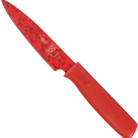 Barfly - Culinary 4" Red Non-Stick Paring Knife with Sheath - M33912B