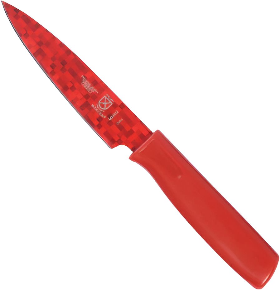 Barfly - Culinary 4" Red Non-Stick Paring Knife with Sheath - M33912B