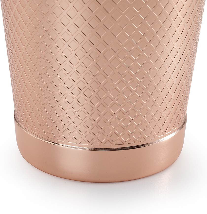 Barfly - Diamond Lattice 18 Oz Copper Plated Half Size Cocktail Shaker - M37198CP