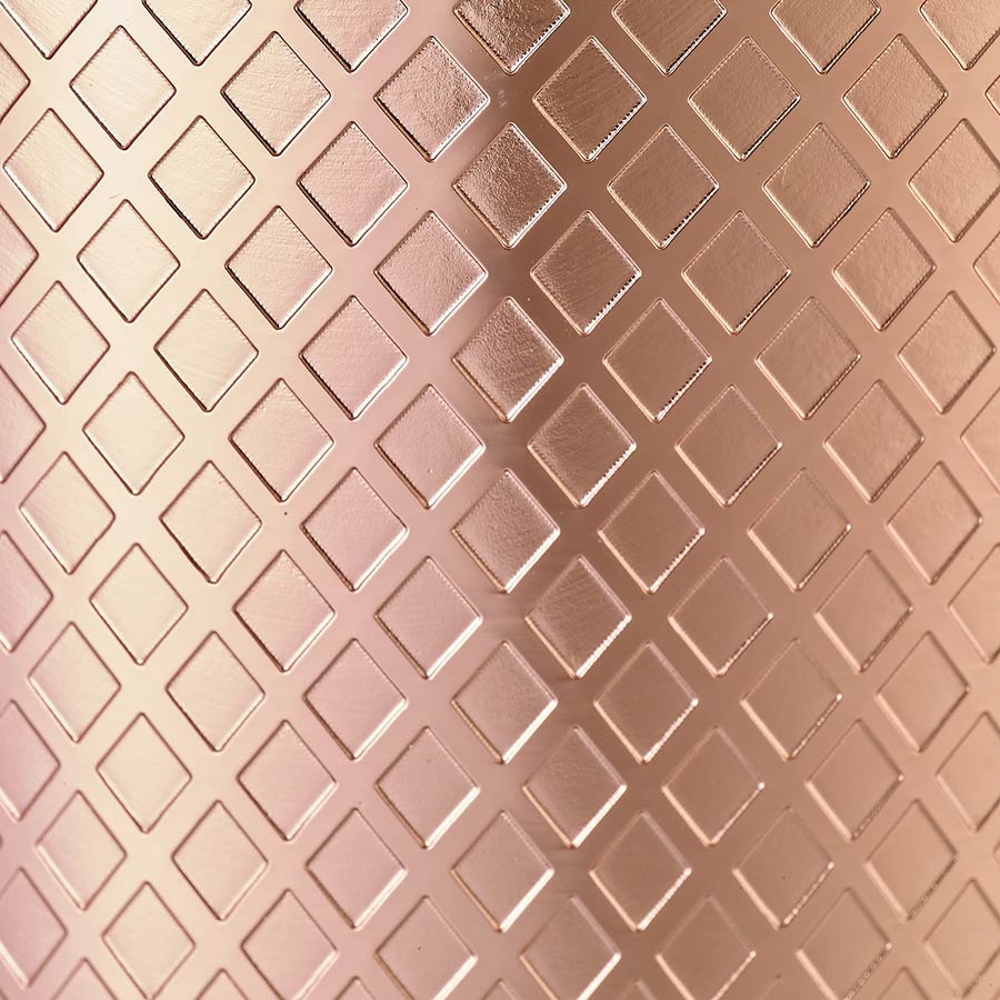 Barfly - Diamond Lattice 18 Oz Copper Plated Half Size Cocktail Shaker - M37198CP