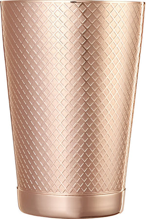 Barfly - Diamond Lattice 18 Oz Copper Plated Half Size Cocktail Shaker - M37198CP