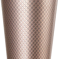 Barfly - Diamond Lattice 18 Oz Stainless Steel Antique Copper Half Size Cocktail Shaker - M37198ACP