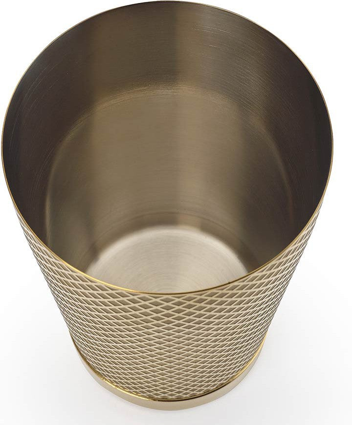 Barfly - Diamond Lattice 18 Oz Stainless Steel Gold Plated Half Size Cocktail Shaker - M37198GD