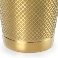 Barfly - Diamond Lattice 18 Oz Stainless Steel Gold Plated Half Size Cocktail Shaker - M37198GD