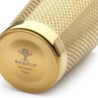Barfly - Diamond Lattice 18 Oz Stainless Steel Gold Plated Half Size Cocktail Shaker - M37198GD