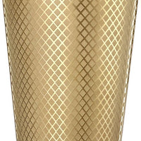 Barfly - Diamond Lattice 18 Oz Stainless Steel Gold Plated Half Size Cocktail Shaker - M37198GD