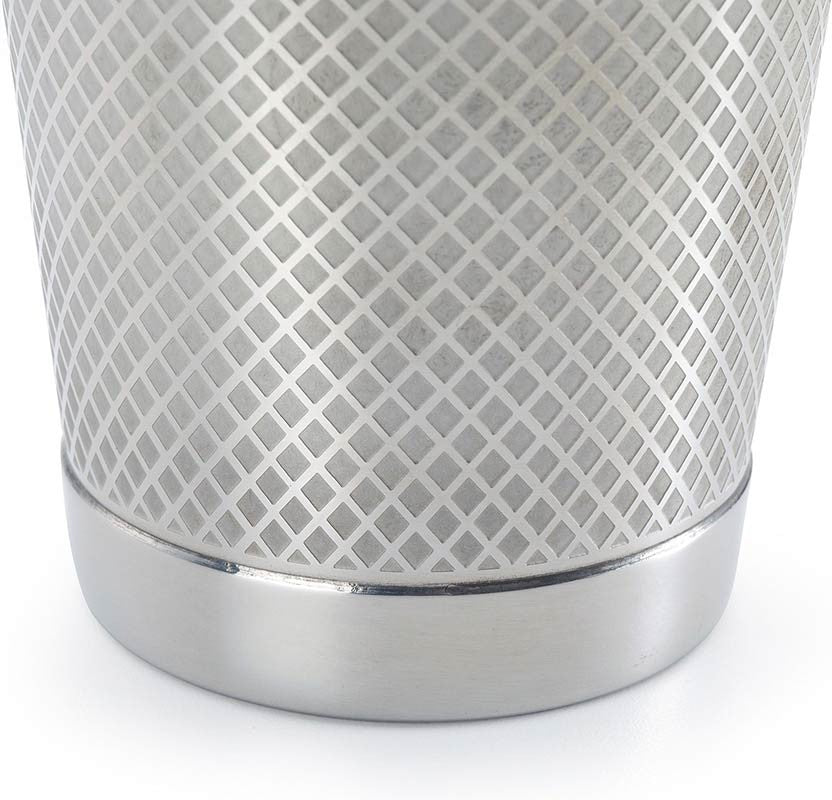 Barfly - Diamond Lattice 18 Oz Stainless Steel Silver Half Size Cocktail Shaker - M37198