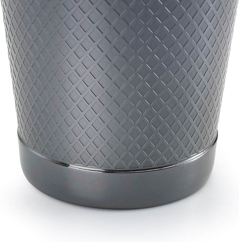 Barfly - Diamond Lattice 18 Oz Stainless Steel Vintage Black Half Size Cocktail Shaker - M37198BK