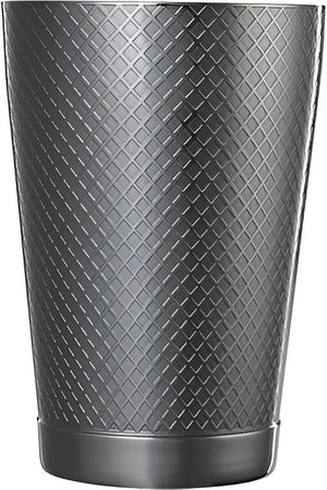 Barfly - Diamond Lattice 18 Oz Stainless Steel Vintage Black Half Size Cocktail Shaker - M37198BK